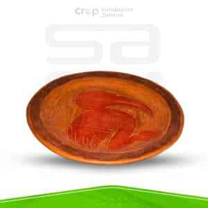 Plato tendido tallado